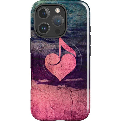 Rustic Musical Heart iPhone 16 Pro Magsafe Impact Case